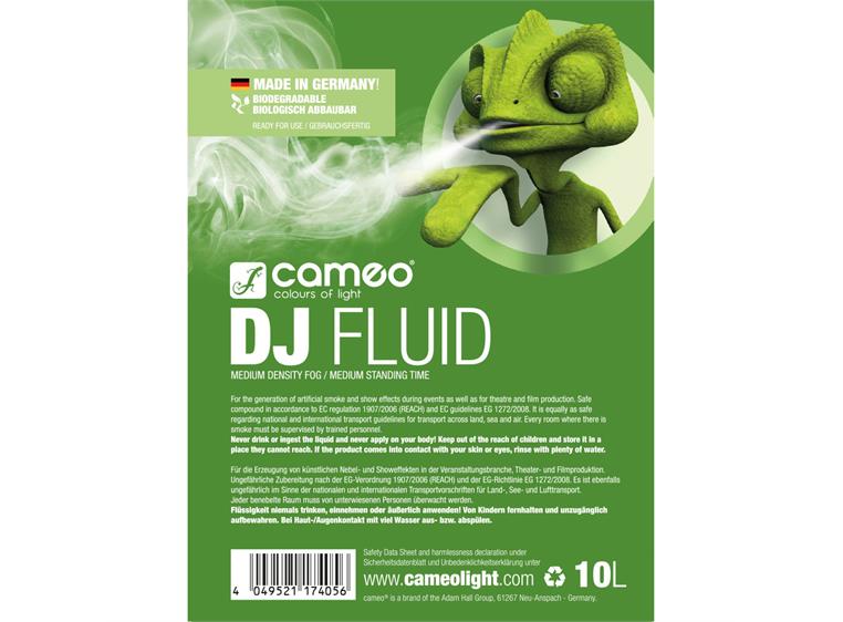 Cameo DJ FLUID 10L - Fog fluid w/ medium density, medium standing time